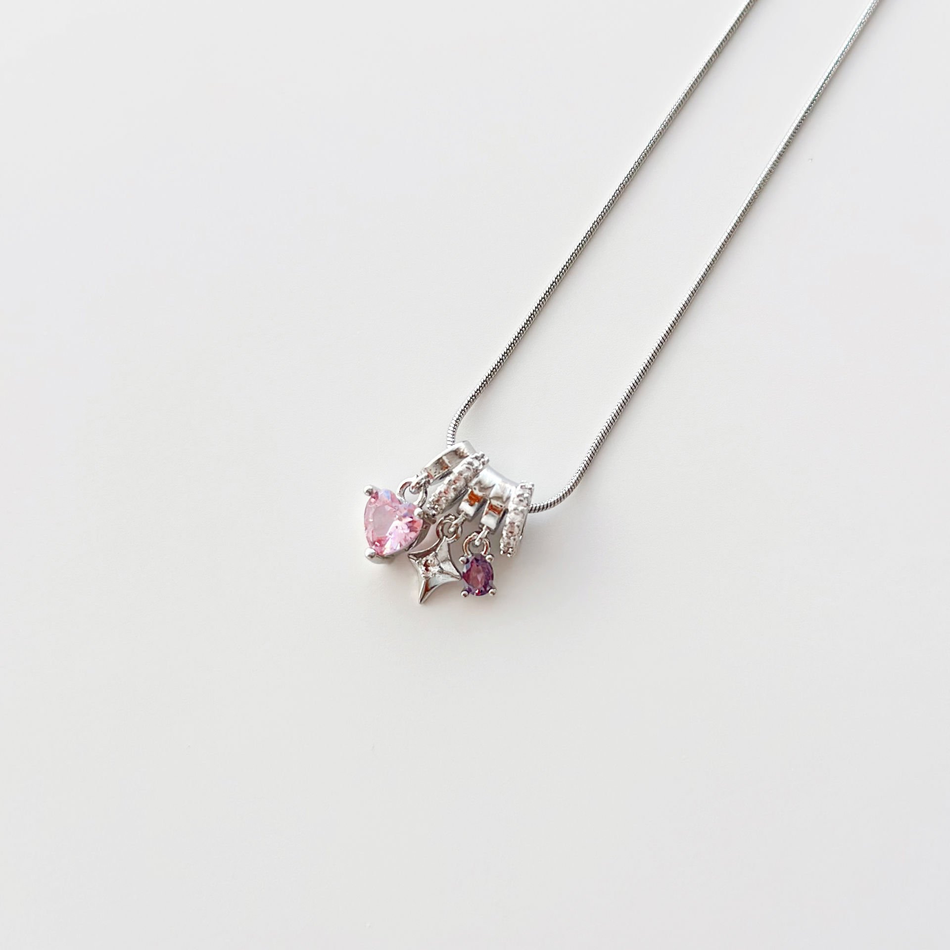 Royn Grey Steel Necklace | Çelik Kolye