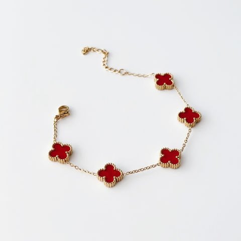 Richy Red Steel Bracelet | Bileklik