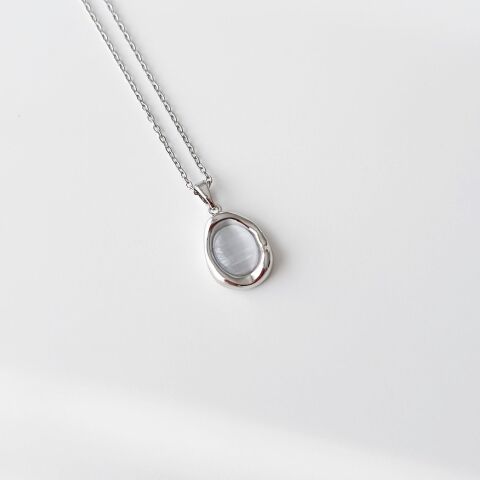 Perin Grey Steel Necklace | Çelik Kolye