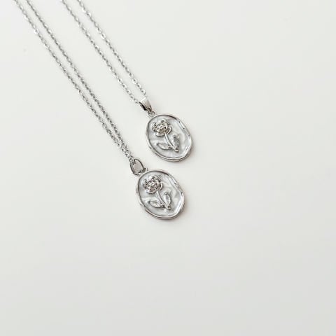 Wi ! Rosy Grey Steel Necklace | Çelik Kolye