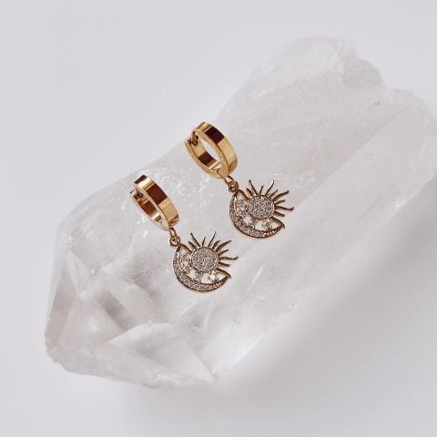 Sun Steel Earring | Çelik Küpe