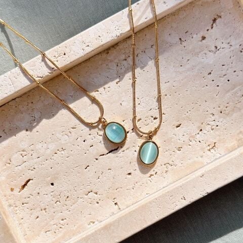 Blue Steel Necklace