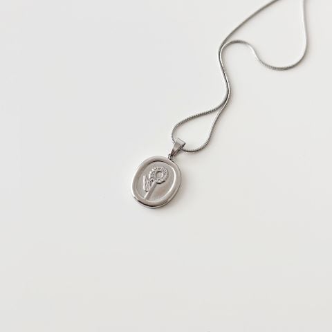 Daisy Grey Steel Necklace | Çelik Kolye
