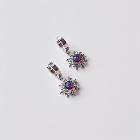 Peak Grey Steel Earring | Çelik Küpe