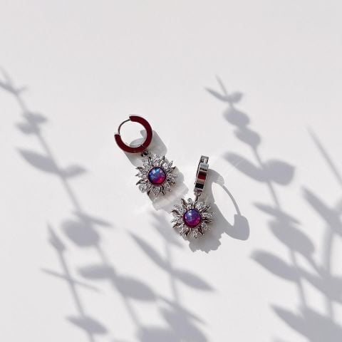 Peak Grey Steel Earring | Çelik Küpe