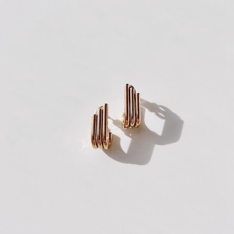 Volume Steel Earring | Çelik Küpe