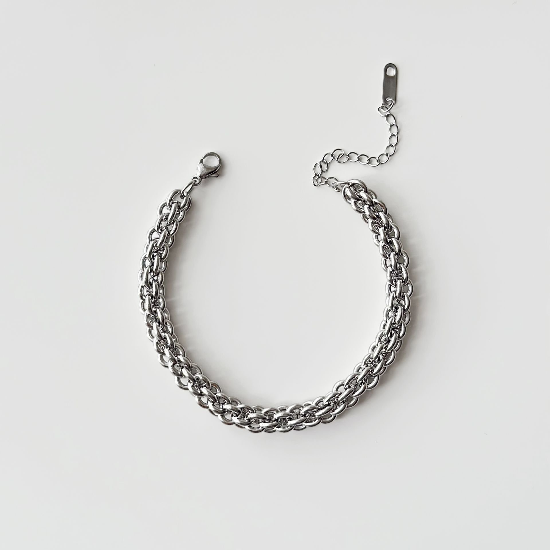 Mini Twisted Grey Steel Bracelet | Bileklik