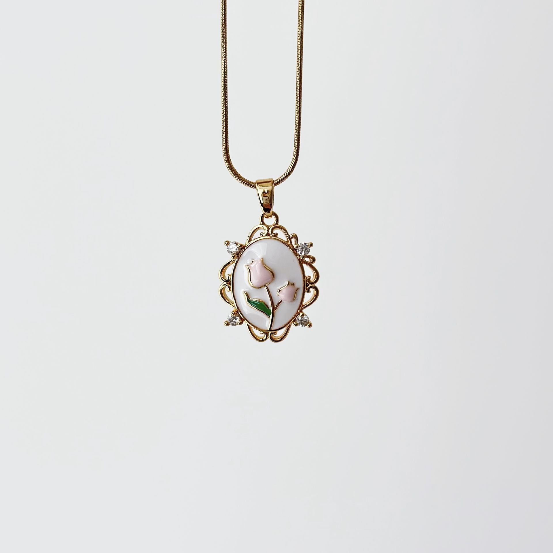 Tulip Steel Necklace | Çelik Kolye