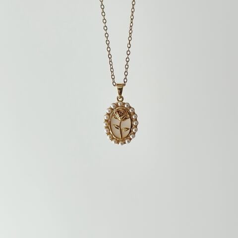 Princess Pearl Steel Necklace | Çelik Kolye