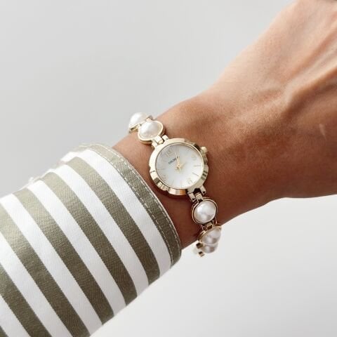 Pearly Gold Watch | Saat