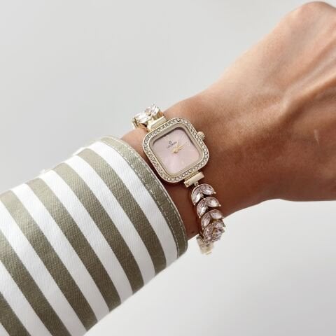 Herringbone Pink Watch | Saat