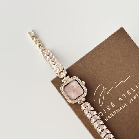 Herringbone Pink Watch | Saat