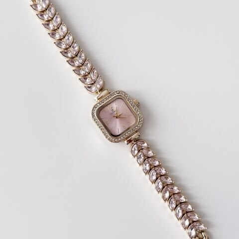 Herringbone Pink Watch | Saat