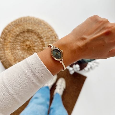 Pera Gold Green Watch | Saat