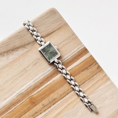 Helena Grey-Green Watch | Saat