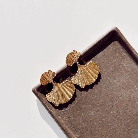 Leafty Steel Earring | Çelik Küpe