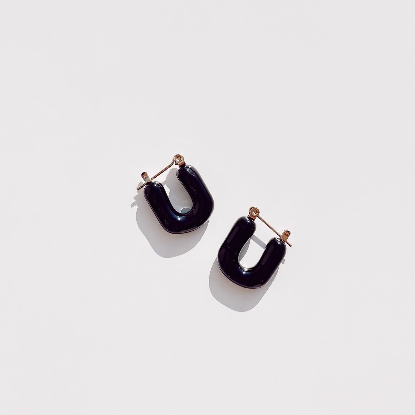 Mini Black Steel Earring | Çelik Küpe