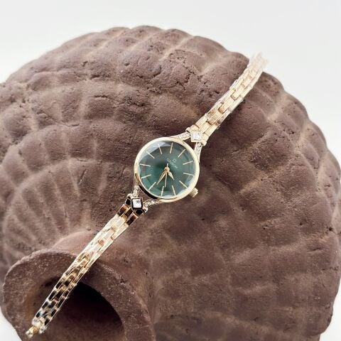Charlet Gold-Green Watch | Saat