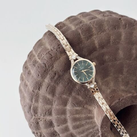 Charlet Gold-Green Watch | Saat