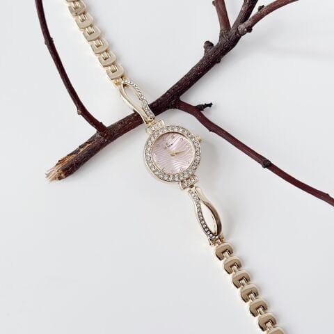 Meghan Gold-Pink Watch | Saat
