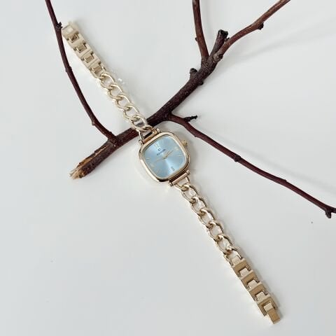 Feal Gold-Blue Watch | Saat
