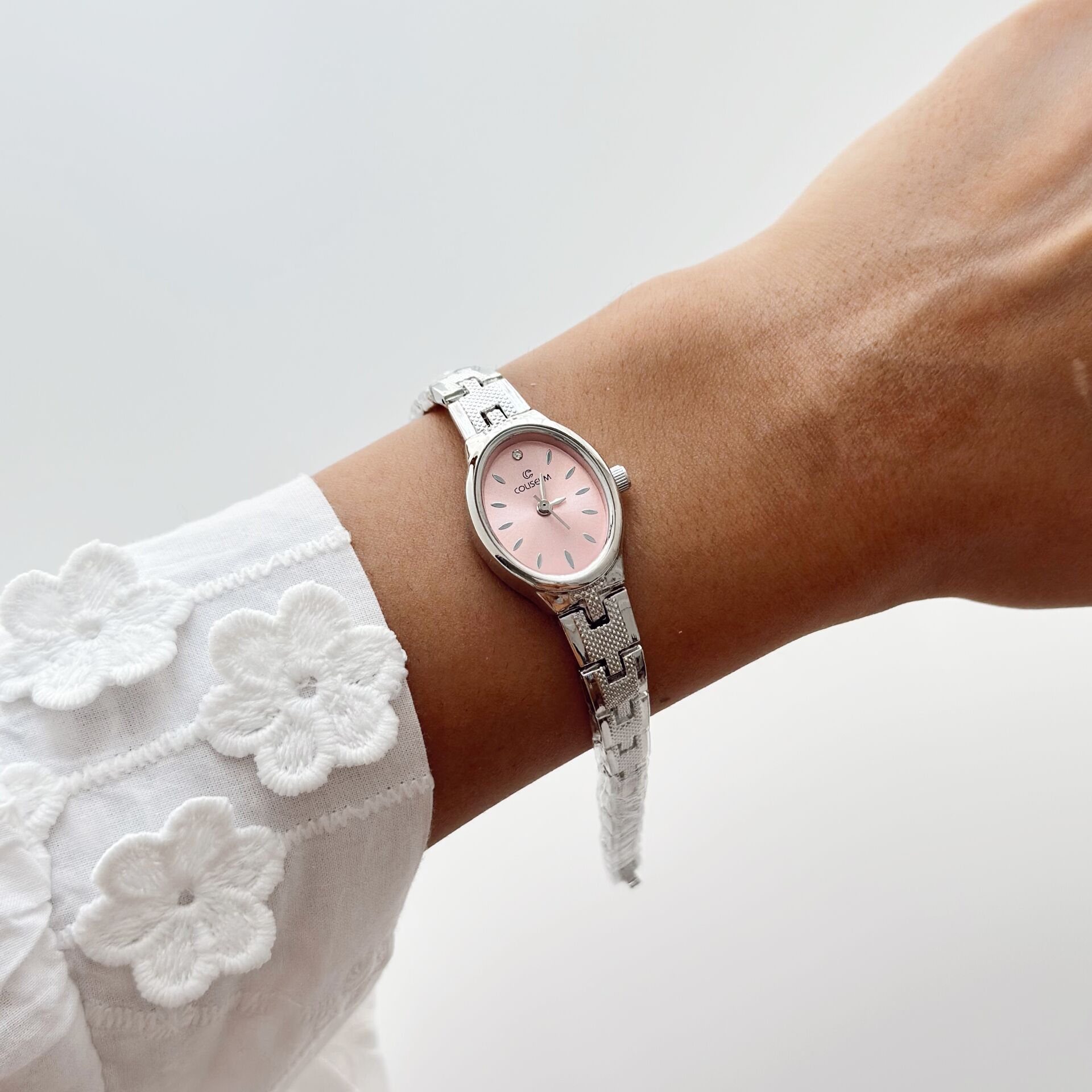 Eloiz Grey-Pink Watch | Saat