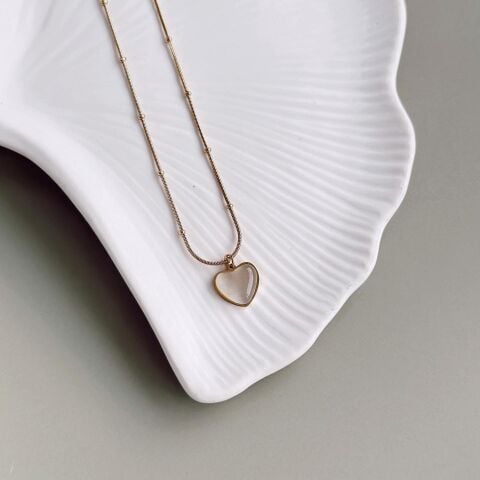Caramel Heart Steel Necklace