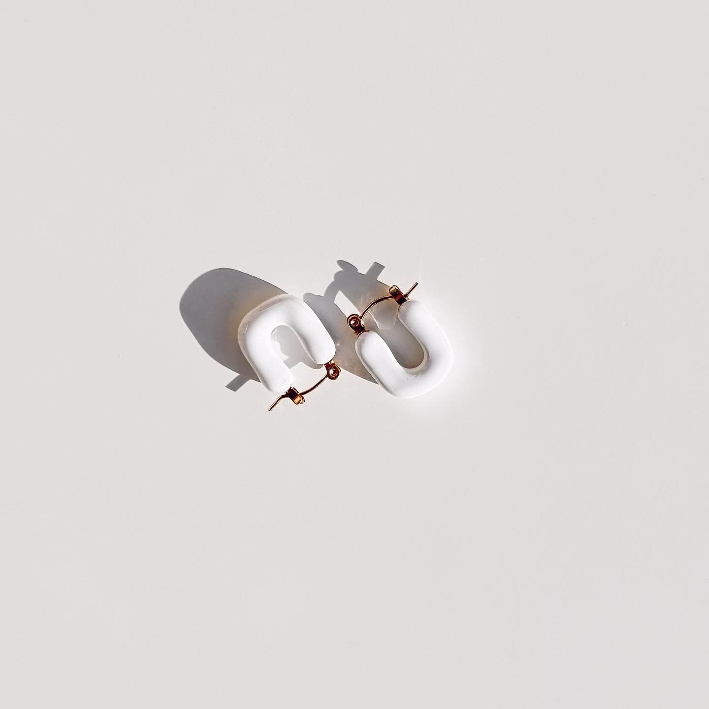 Babe White Steel Earring | Çelik Küpe