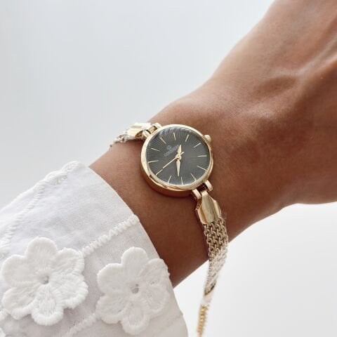 Leo Gold-Green Watch | Saat