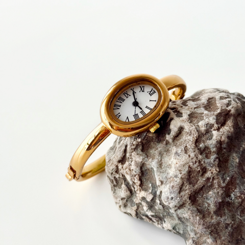 Martin Gold-White Watch | Saat