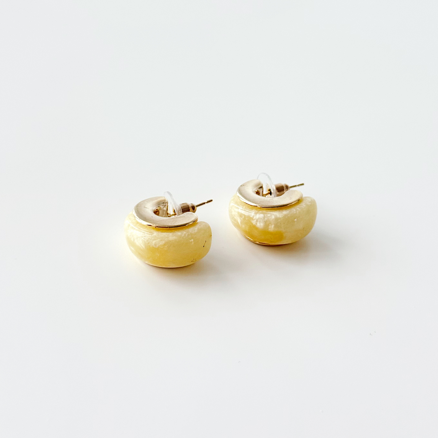 Lunel - Yellow Steel Earring | Çelik Küpe