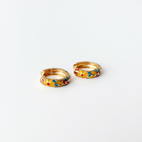 Melor - Yellow  Steel Earring | Çelik Küpe
