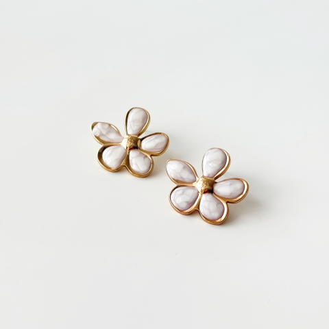 Elira - White Steel Earring | Çelik Küpe