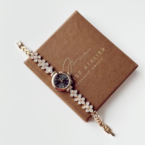 Ovein Gold Black Watch | Saat