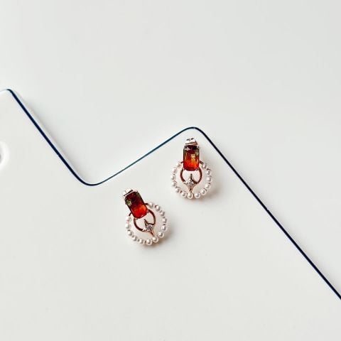 Mystic Pearl Xuping Steel Earring | Çelik Küpe