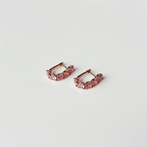 Mini Pink Xuping Steel Earring | Çelik Küpe