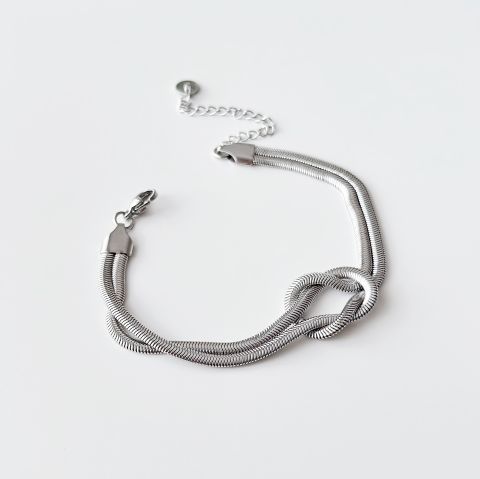 Loop Grey Steel Bracelet | Bileklik