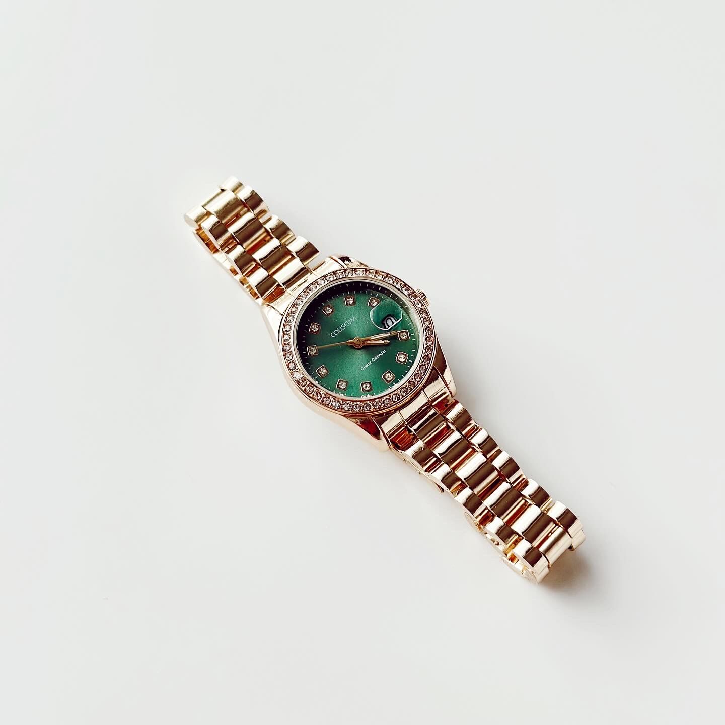 Roud Gold-Green Watch | Saat