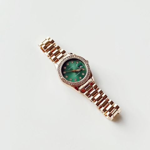Roud Gold-Green Watch | Saat