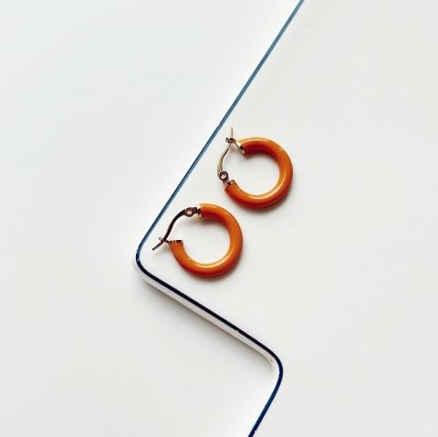 Mandarin Steel Earring | Çelik Küpe