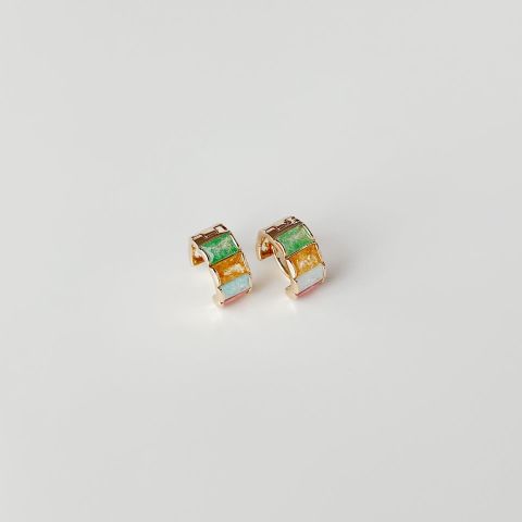 Mini Pastel Steel Earring | Çelik Küpe