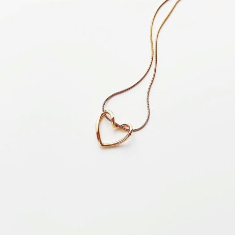 Love Heart Steel Necklace | Çelik Kolye