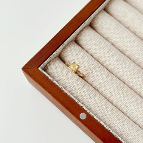 Qphalie Yellow Steel Ring / Çelik Yüzük