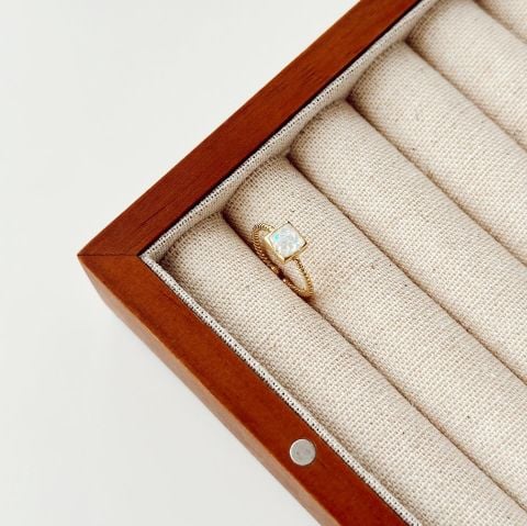 Qphalie White Steel Ring / Çelik Yüzük