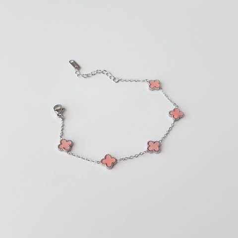 Pink Cliff Grey Steel Bracelet | Bileklik