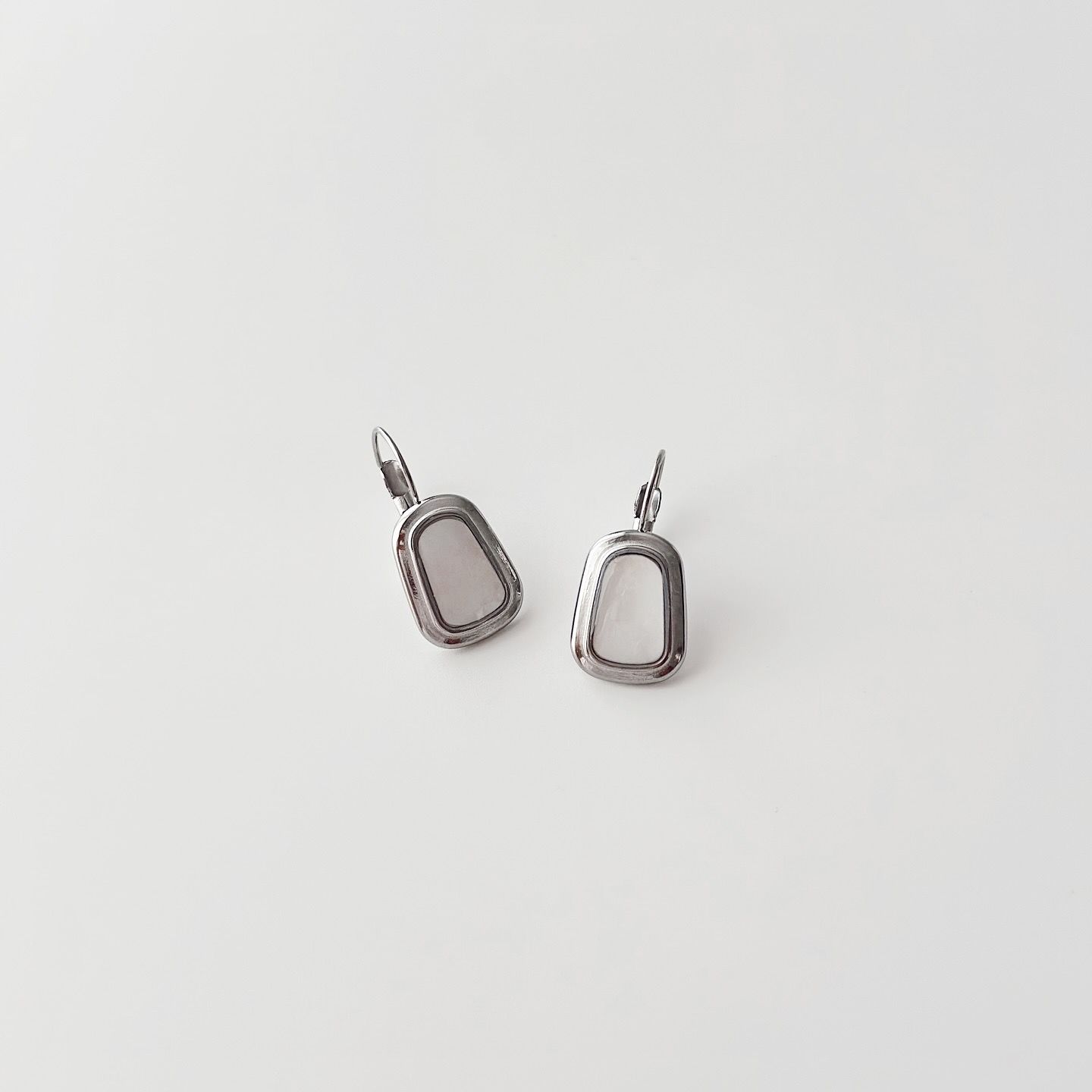 Libre Grey Steel Earring | Çelik Küpe