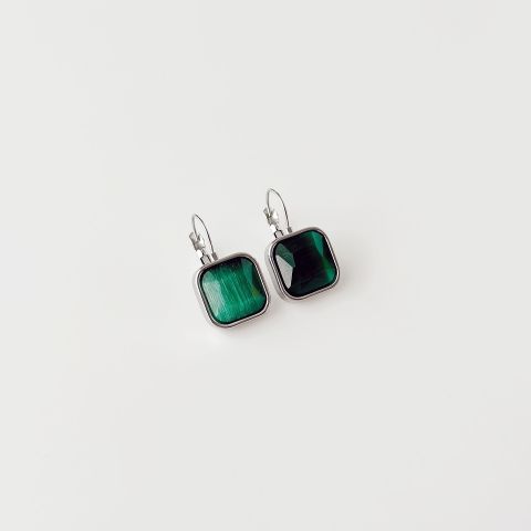Emeria Grey Steel Earring | Çelik Küpe