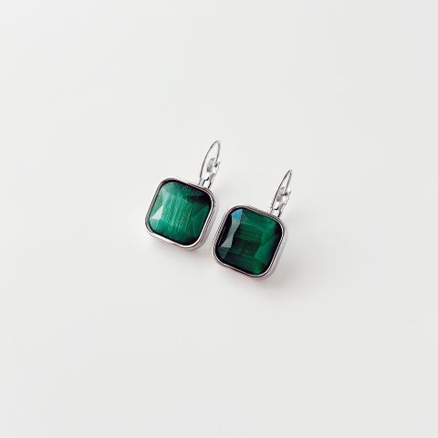 Emeria Grey Steel Earring | Çelik Küpe