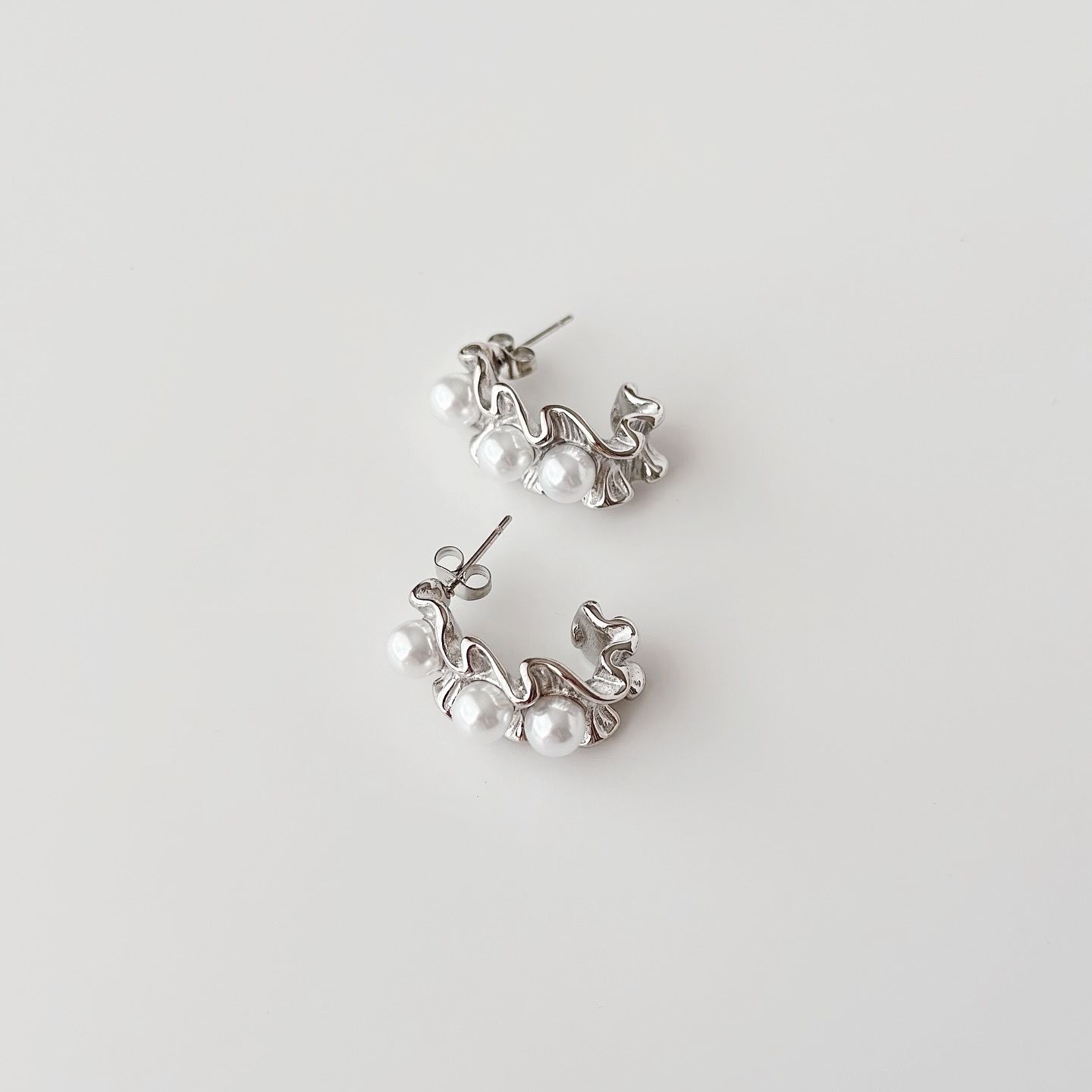 Gain Grey Steel Earring | Çelik Küpe