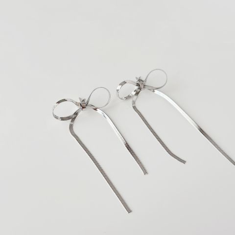 Dewn Grey Steel Earring | Çelik Küpe